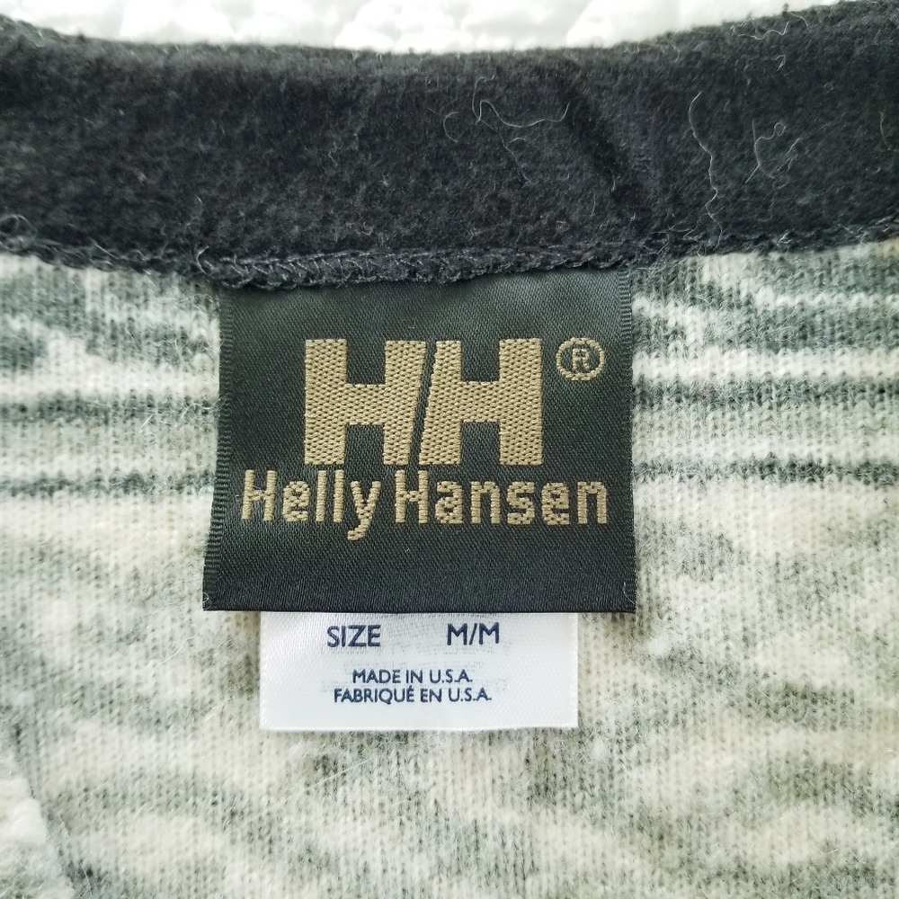 Helly Hansen Gray Patterned Wool Blend Fleece Ful… - image 3